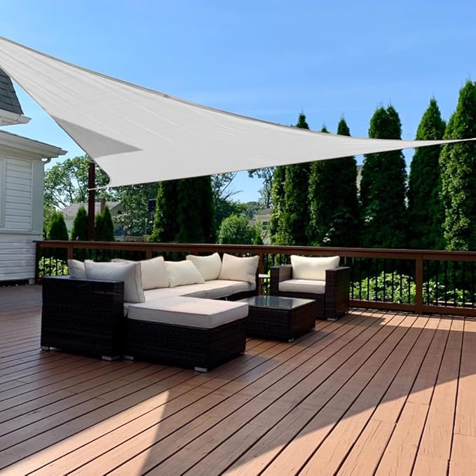 Quictent Large Triangular Sun Shade Sail 24x24x24ft by QUICTENT