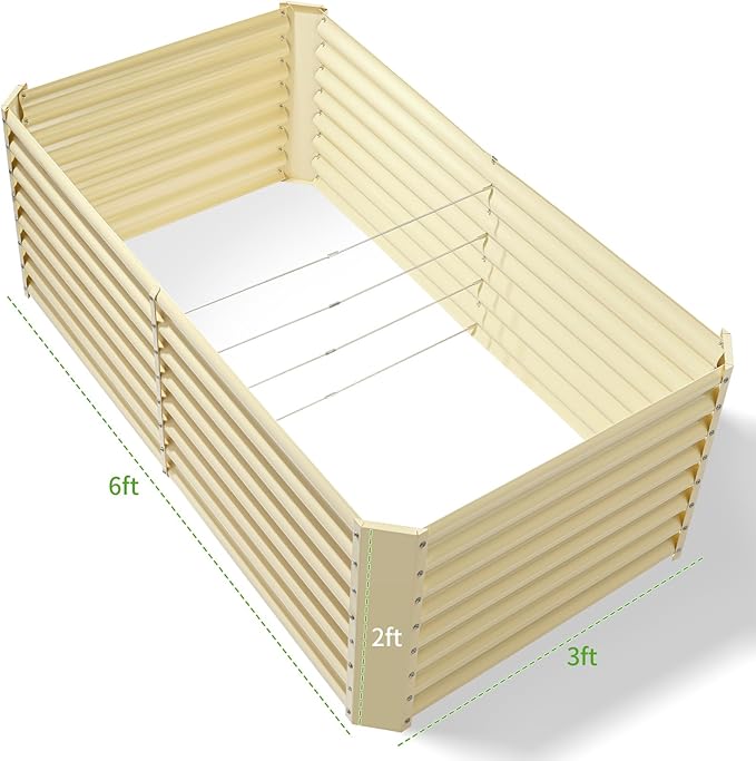 Land Guard 6x3x2ft Galvanized Raised Garden Bed, Planter Boxes Outdoor - Image 2