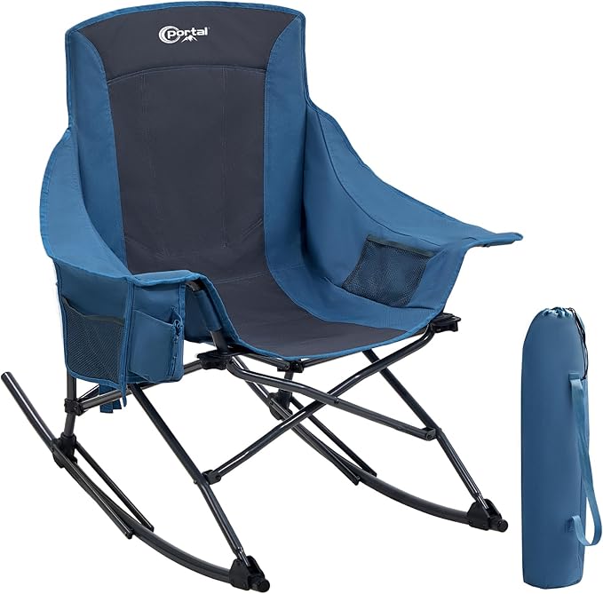 Portal Outdoor Rocking Chair Camping Folding Portable Rocker by PORTAL