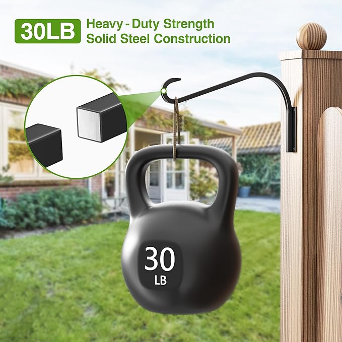 12 Inch 2 Pack Plant Hangers for Indoor/Outdoor Wall Mount - Image 5