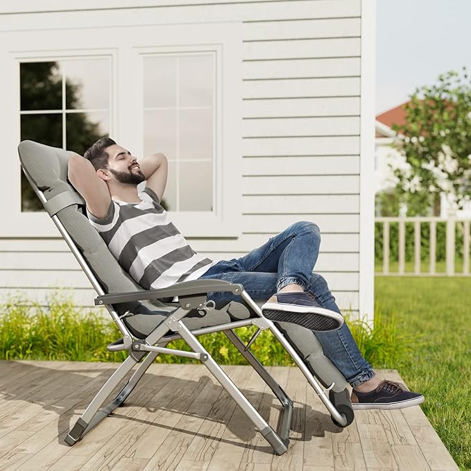UDPATIO Oversized Zero Gravity Chair 29In XL Patio Reclining Chair - Image 2