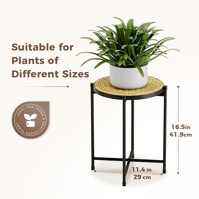 Bamworld Indoor Plant Stand Tall Plant Table Corner Plant Stool Boho Small - Image 4