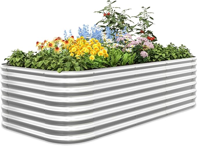 Quictent Galvanized Tall Raised Garden Bed Kit, by QUICTENT