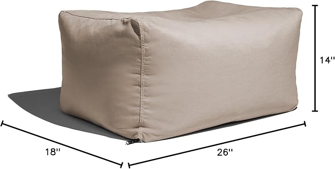 Jaxx Leon Outdoor Bean Bag Ottoman - Image 2