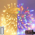 Warm White to Multicolor Color Changing 200 LED 66FT Connectable Christmas by SANJICHA
