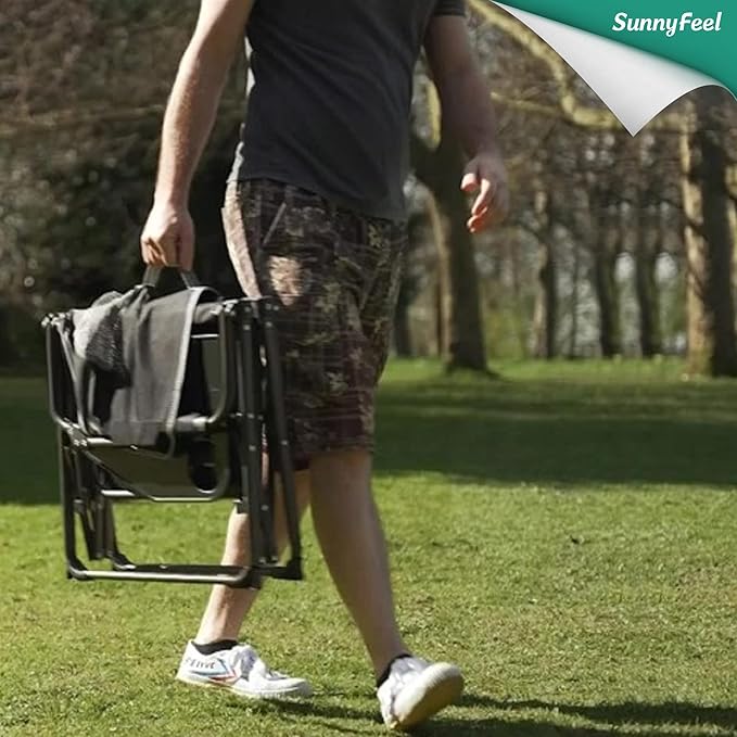 SUNNYFEEL Camping Directors Chair, Heavy Duty, Oversized Portable Folding Chair - Image 2