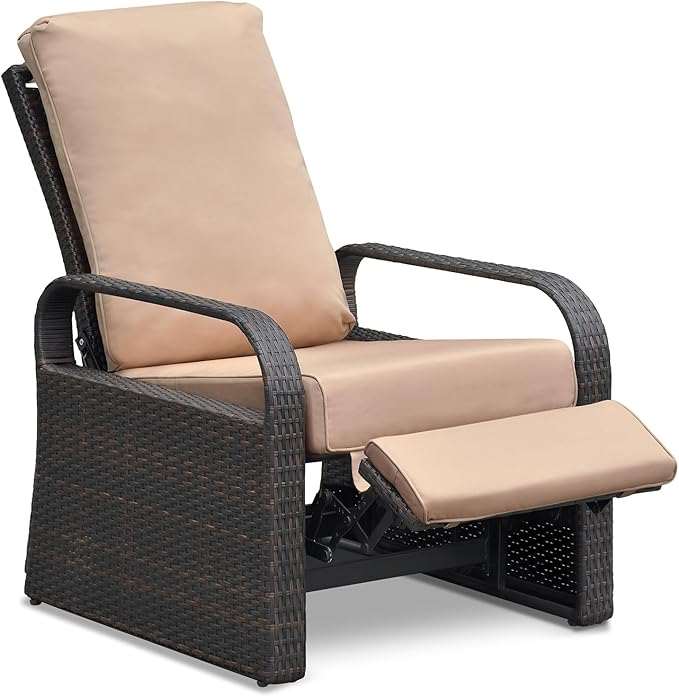ATR ART TO REAL Outdoor Recliner, Outdoor Wicker Recliner Chair - Image 9