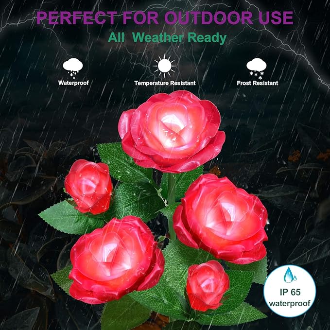 Solar Flower Lights Outdoor - Image 2