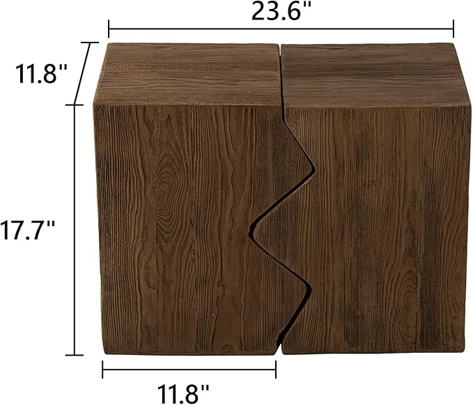 COSIEST Concrete Side Table, Decorative Garden Stools - Image 2