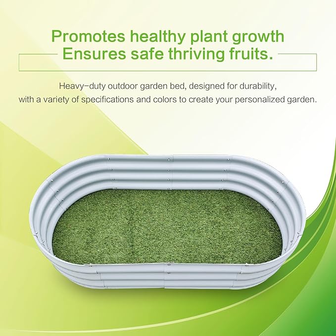 Gardmax 2 Pack Galvanized Raised Garden Bed, Lightweight Planter Boxes Outdoor - Image 6