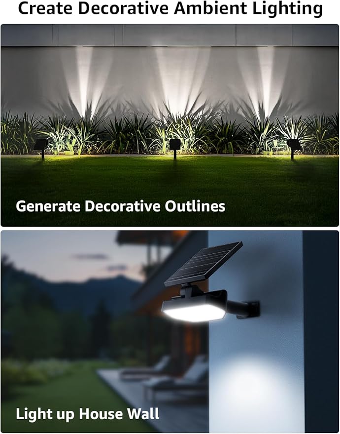 Lepro Solar Decorative Spot Lights 2 Pack, Cool White Modern Accent Lights - Image 3
