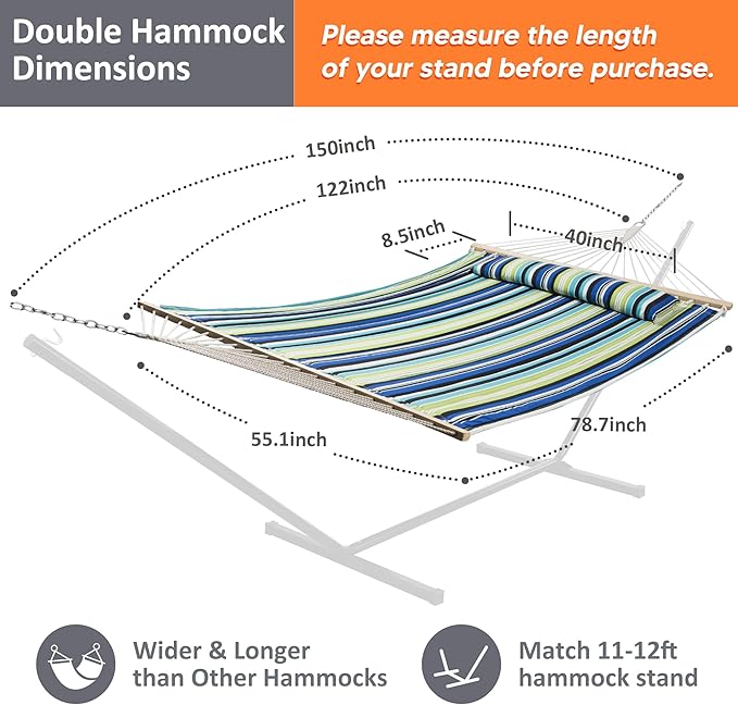 SUNCREAT 2 Person Hammocks for Trees, Lightweight Hammock for Outdoor - Image 4