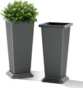 FENCY Set of 2 Tall Planters for Outdoor Plants, 24 Inch Large Tapered Pots by FENCY