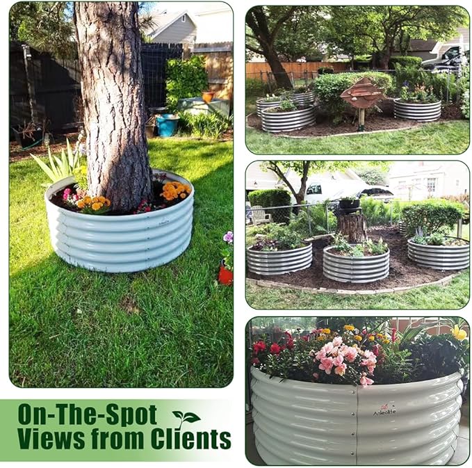 A ANLEOLIFE 6-Pack 4X4X1.5ft & 6X3X1.5ft Deep Root Galvanized Raised Garden - Image 6