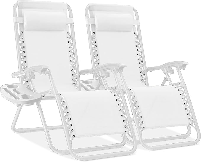 Best Choice Products Set of 2 Adjustable Steel Mesh Zero Gravity Lounge Chair by BestChoiceProducts