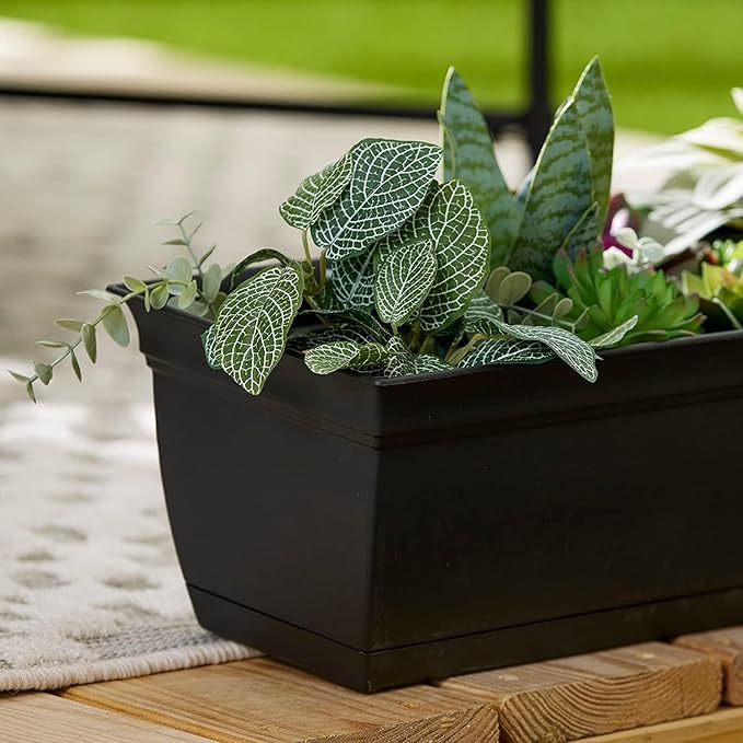 The HC Companies 24" Eclipse Plastic Window Box 7.76"x24"x6.57" in Black Color - Image 4