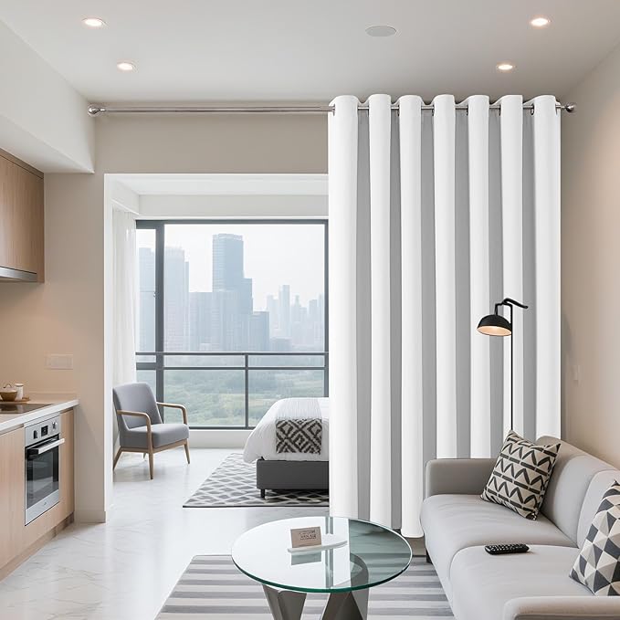 Joydeco Blackout Patio Sliding Door Curtains 90 Inches Long, Grommet Privacy - Image 2