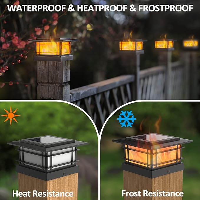 Dynaming 2 Pack Solar Post Cap Lights Outdoor - Image 9