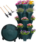 GameXcel Vertical Planter 5 Tier Stackable Planters Garden Planters Strawberry by GameXcel