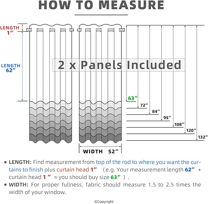 Outdoor Indoor Curtains W52 x L108 - Image 6