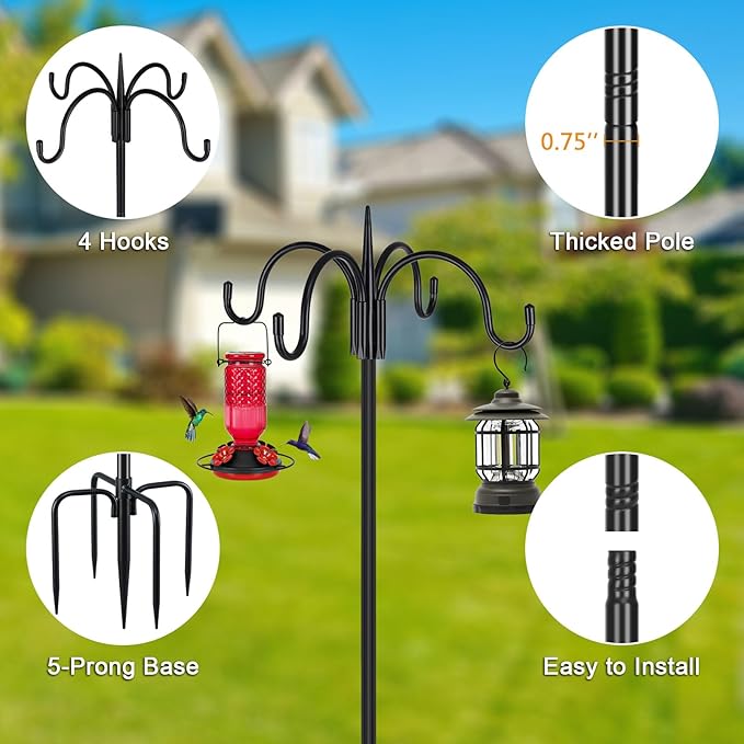 FEED GARDEN 76 Inch Four Shepherd Hooks - Image 3