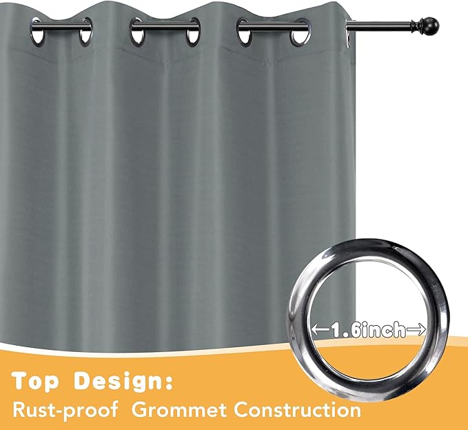 HolidayIdeas Outdoor Curtains for Patio Waterproof, 4 Panels - Image 4