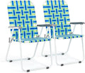 VINGLI Patio Lawn Webbed Folding Chairs 1 Piece, Outdoor Beach Chair Portable by VINGLI