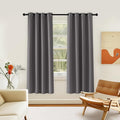 NICETOWN Blackout Grey Curtain 72 inch Length, Grommet Room Darkening Thermal by NICETOWN