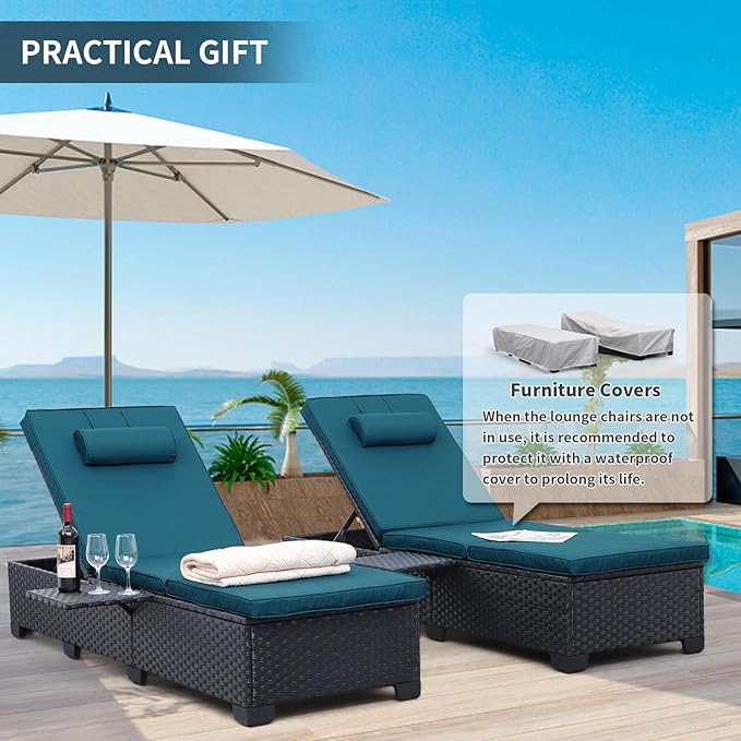 WAROOM Outdoor Chaise Lounge Chairs - Image 7