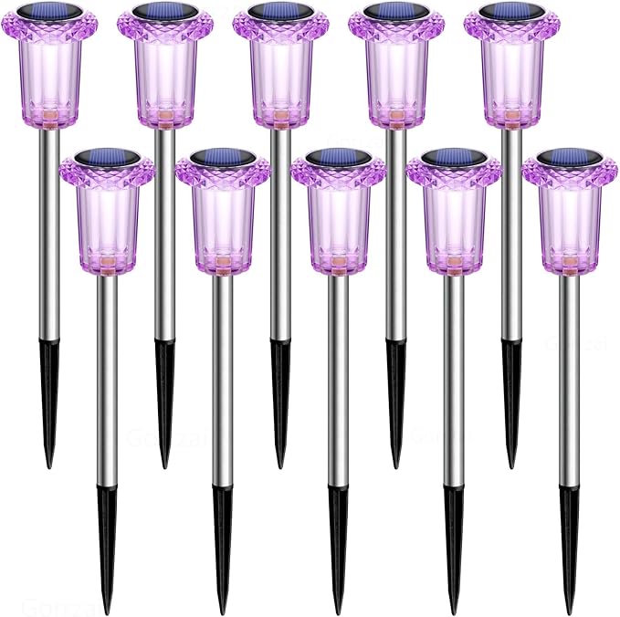 Christmas Solar Lights Outdoor 10 Pack Solar Pathway Lights Outdoor Halloween - Image 7
