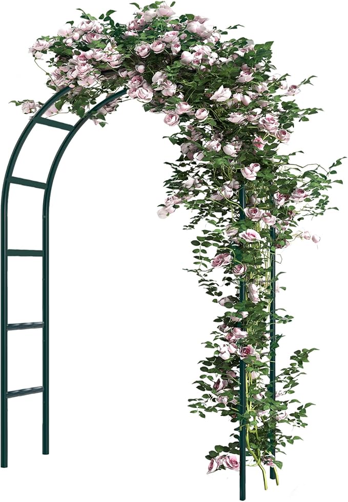 RUBFAC 94" Metal Garden Arch Trellis by RUBFAC