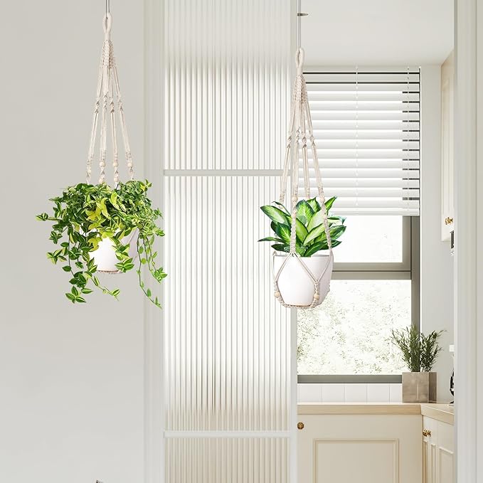 Macrame Plant Hanger Indoor Set of 2 - Image 7