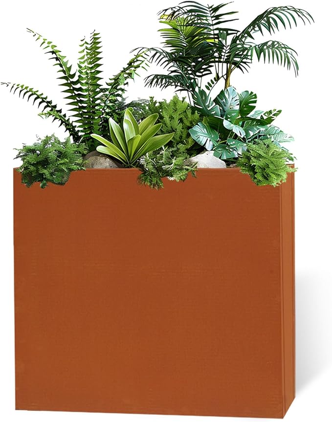 Corten Steel Rectangular Planter by DISCOVERINGBEAUTY