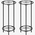 CASIMR Plant Stand Indoor Outdoor, Metal Rustproof Flower Shelf 2 Tier 23.9 inch by CASIMR