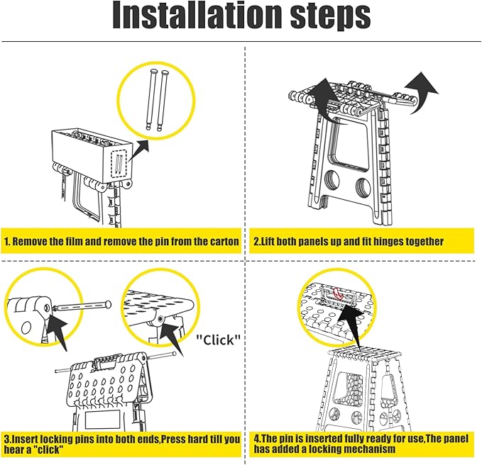 Delxo Folding Step Stool 17.5 Inch, Heavy Duty Step Stools - Image 6
