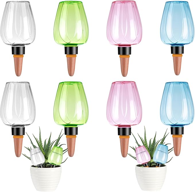 8 Pcs Plant Watering Globes Self Watering Planter Insert Plants Top Fill Water by Unknown