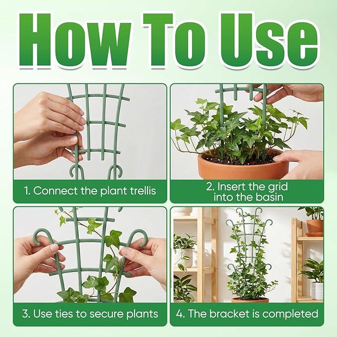 Plant Support Stakes, Stackable Plant Trellis - Image 7