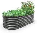 A ANLEOLIFE 6X3X2 ft Galvanized Raised Garden Beds Outdoor, Oval Large Metal by AAnleolife