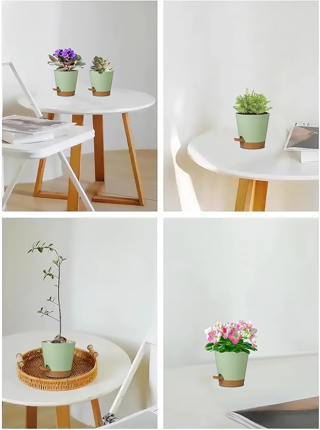 5 Pack 5 inch Self-Watering Pots, African Violets Planter - Image 3