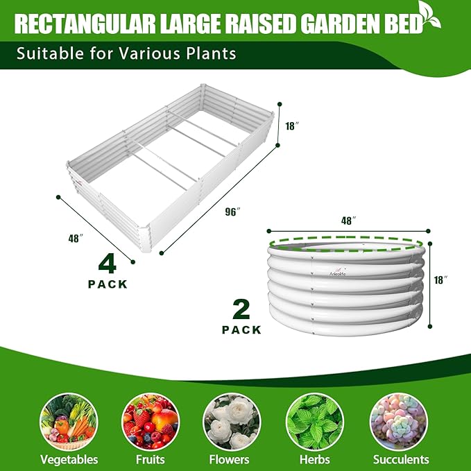 A ANLEOLIFE 6-Pack 4X4X1.5ft & 8X4X1.5ft Deep Root Galvanized Raised Garden - Image 2