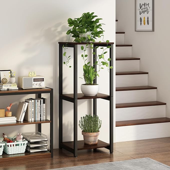 Plant Stand Indoor Corner Tall 3 Tier Metal Modern Flower Storage Plant Shelf - Image 3
