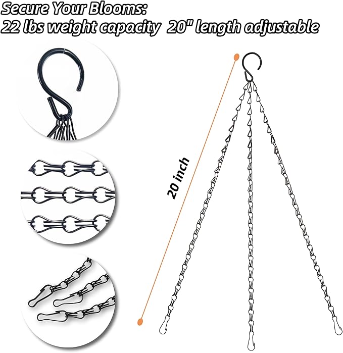 20 Inch Hanging Baskets Chain, Hanging Chains - Image 2