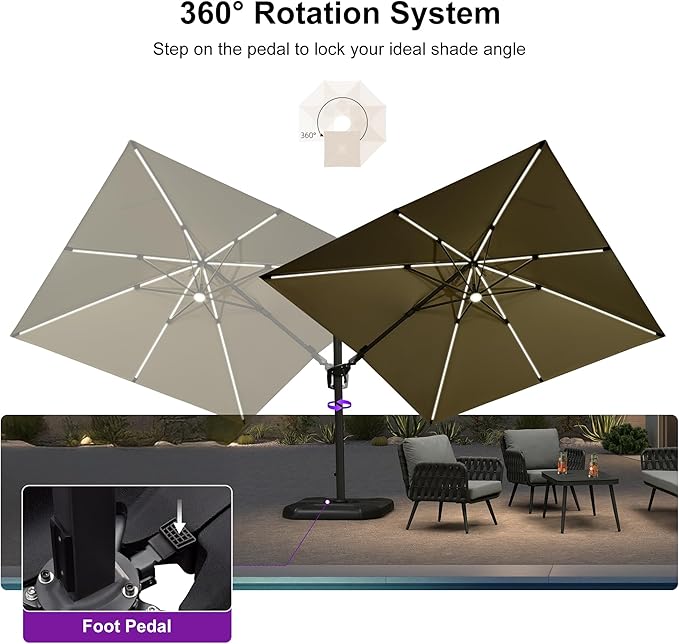 PURPLE LEAF 10 Feet Patio Umbrella - Image 8
