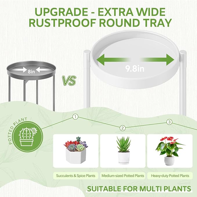 iDavosic.ly 4 Tier Large Plant Stand Indoor, 10 Inch Wide Tall Corner Metal - Image 2