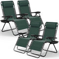 Nestl Zero Gravity Chairs Set of 4, Patio Lounge Chair Outdoor by Nestl
