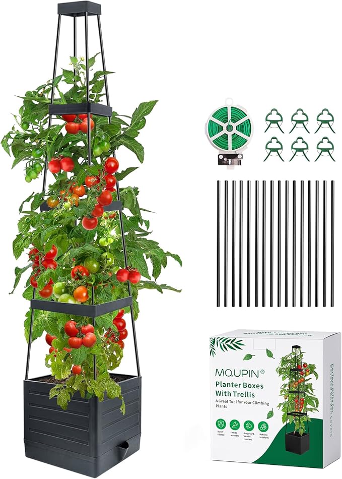 MQUPIN Tomato Planter Box with Trellis by MQUPIN