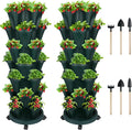 GameXcel Vertical Planter 7 Tier Stackable Planters Garden Planters Strawberry by GameXcel
