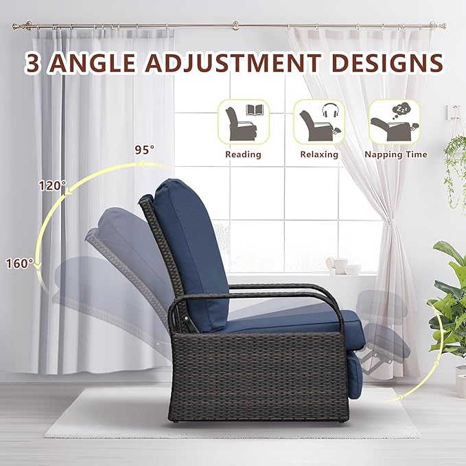 Art to Real Outdoor Wicker Recliner Chair - Image 4