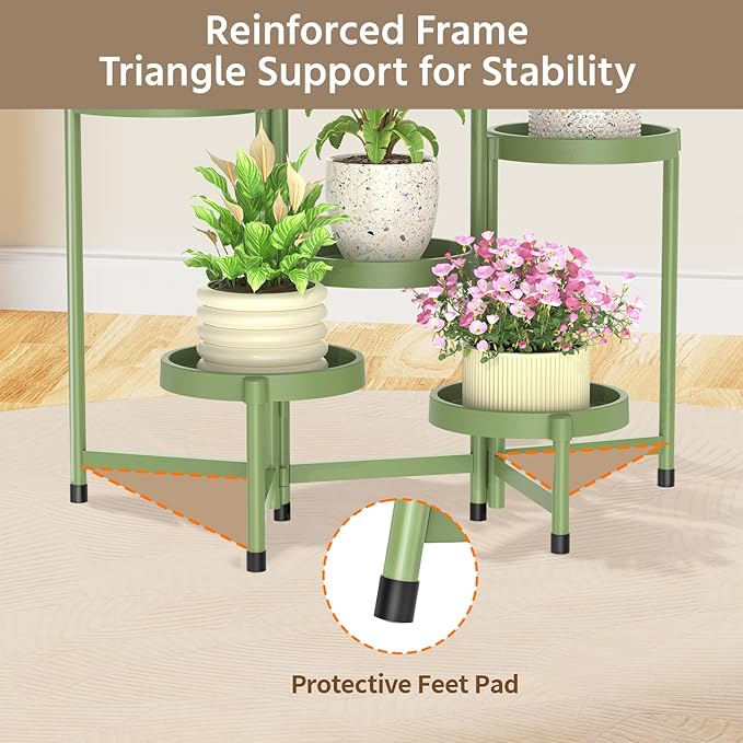 LASZOLA 6 Tiered Folding Plant Stand Indoor - Image 5
