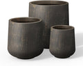 Kante 15.3"+11.6"+8.2" Dia Round Concrete Planter, Large Outdoor Indoor Planter by Kante